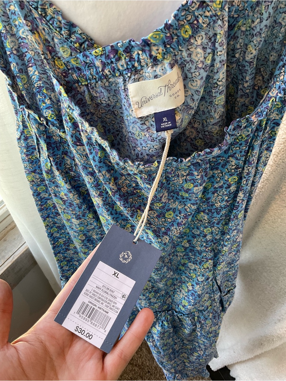 Universal Thread Blue Floral Tiered Sundress - Picture 6 of 6